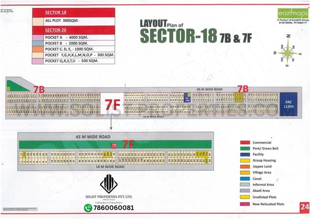 Sector 18 Part 7B & 7F Yamuna Expressway Maps
